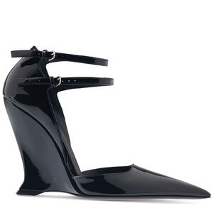 Salvatore Ferragamo Vidya Wedge Heel Pointed-Toe Pumps 38.5